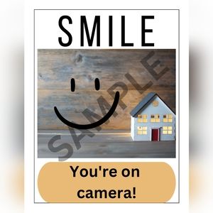 "Smile You're On Camera" and "Do Not Enter" Posters